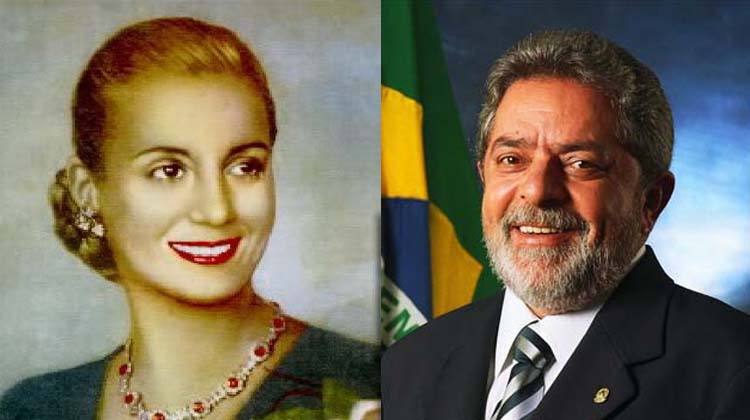 Evita Perón saia em mobilização de seus descamisados quanto mais se sentia rejeitada pelas elites, como Lula