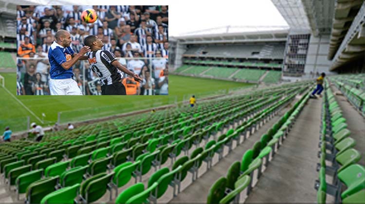 Montagem de fotos de Bruno Picinini (Atlético) e da Secretaria de Comunicação do Governo de minas (Estádio Independência)